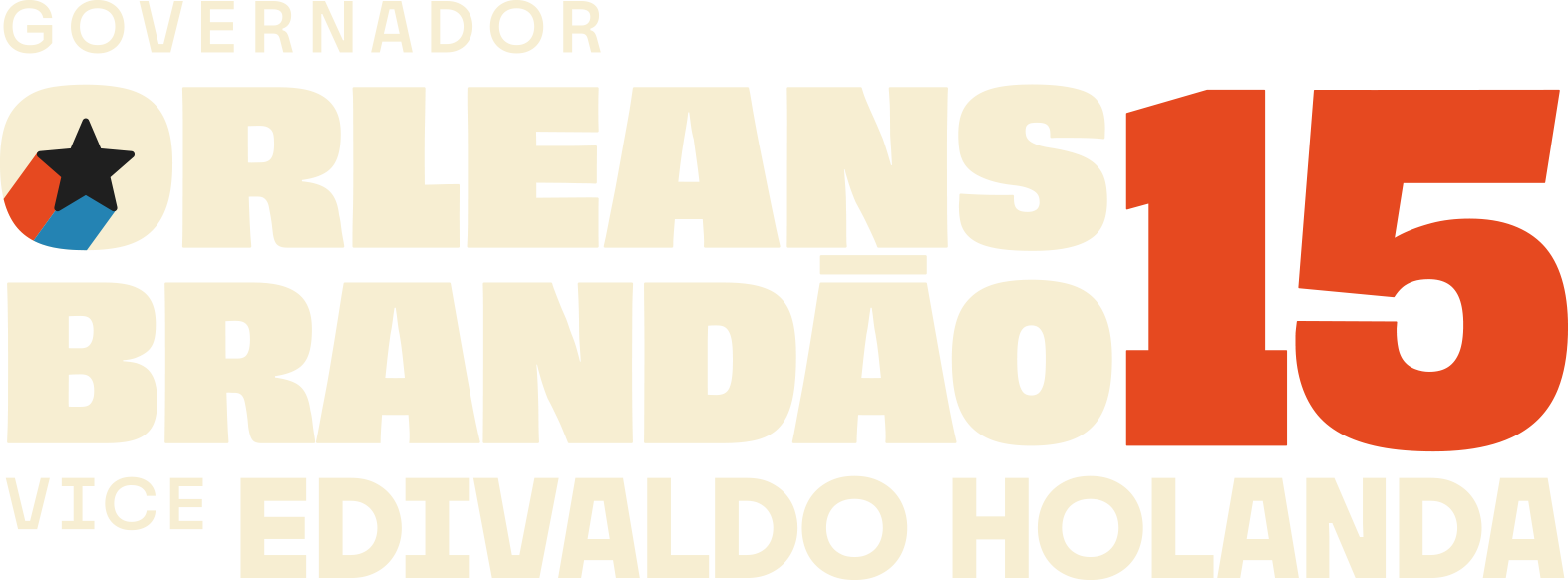 Orleans Brandão 15 — Vice Edivaldo Holanda